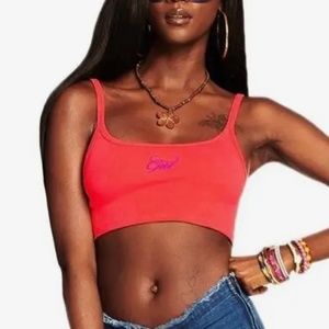 I.Am.Gia Elia Crop Top - PEACH W PURPLE (Small)